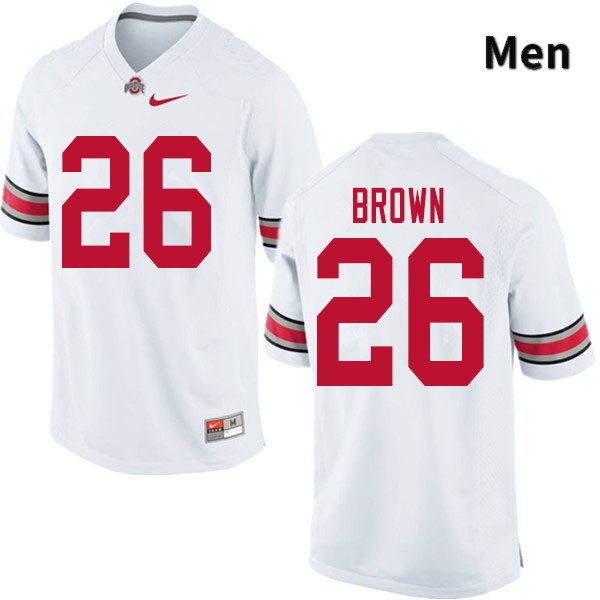 Ohio State Buckeyes Cameron Brown Men's #26 White Authentic Stitched College Football Jersey